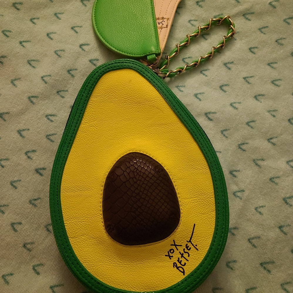 Betsey Johnson Holy Guacamole Avocado Wristlet Bag
